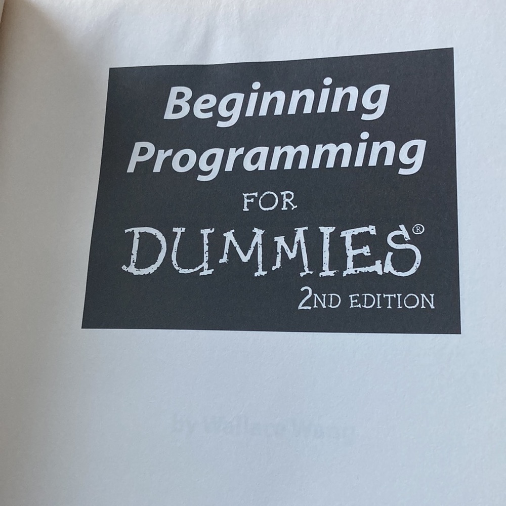 Beginning Programming for Dummies - Picture 6 of 6